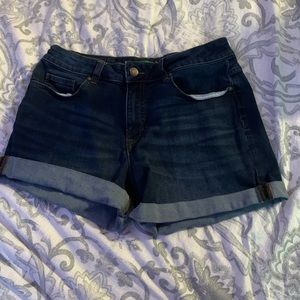 Dark wash jean shorts